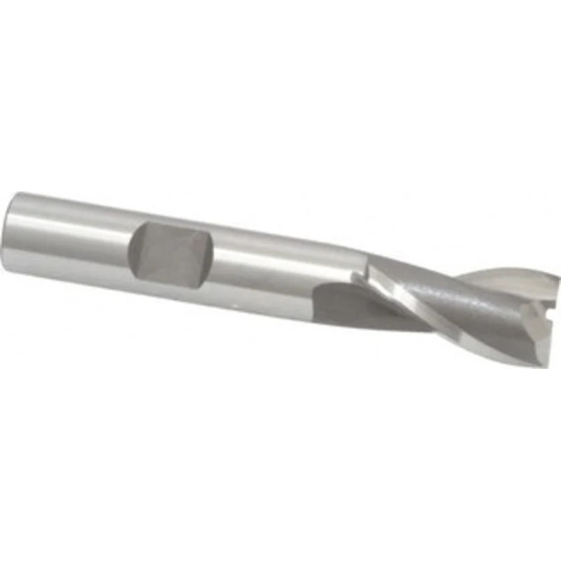 OSG 7/16, 13/16 LOC, 3/8 Shank Diam, 2-1/2 OAL, 2 Flute, Vanadium High Speed Steel Square End Mill Single End, Uncoat...